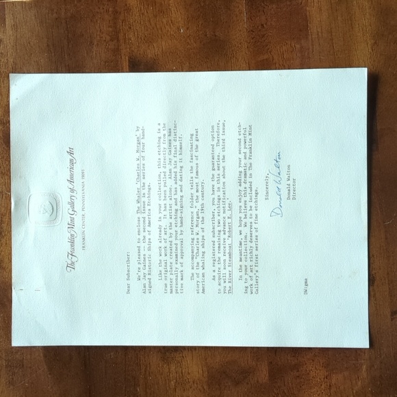 Vintage 1976 Signed Alan Jay Gaines Etching Ship Framed Art 21 6/8" x 27 2/8" - Picture 5 of 9